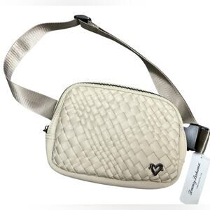 Tommy Bahama Women's Prenelove Woven Belt Crossbody Ivory Bag NWT